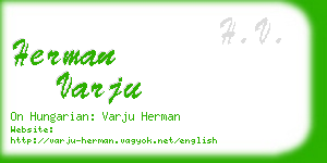 herman varju business card